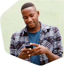 Young man using his mobile phone