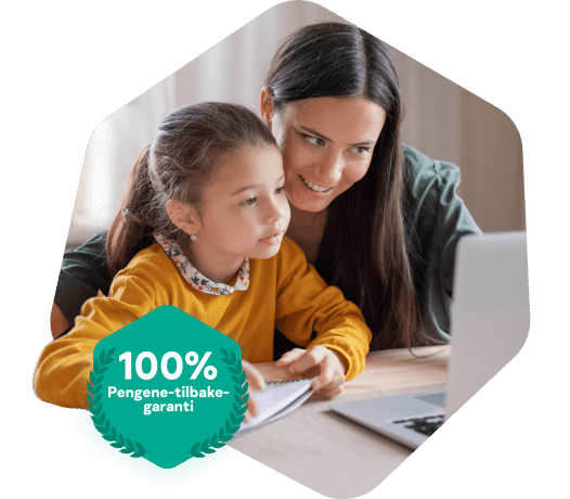 Woman with girl looking at the laptop