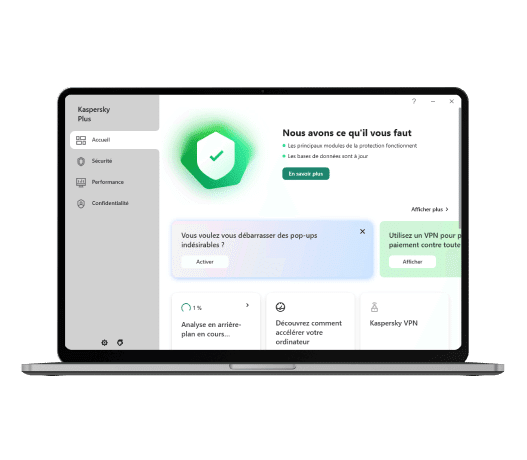 Protection des virus contre les cyber-états avec Kaspersky Plus