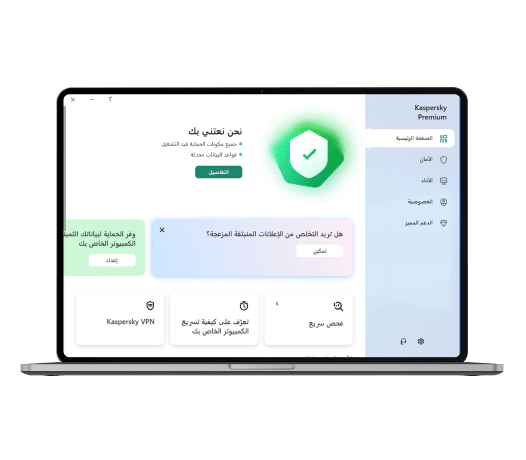 واجهة Kaspersky Premium
