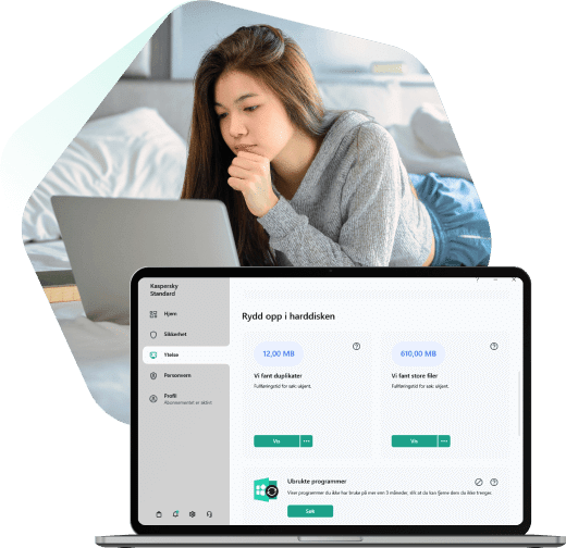 Kaspersky-harddiskrenser og helseovervåker