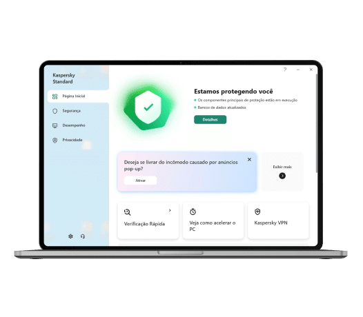 Proteção antivírus com padrão Kaspersky