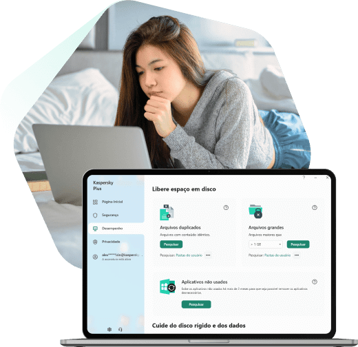 Limpe o espaço em disco com Kaspersky