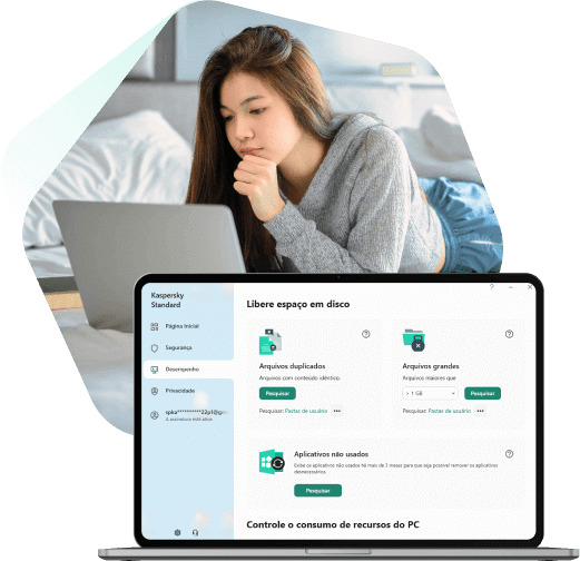 Limpador de disco rígido e monitor de integridade Kaspersky