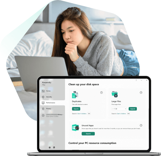 Clean up disk space with Kaspersky