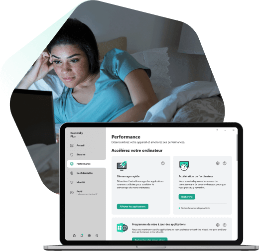 Écran pour afficher l'optimisation des performances