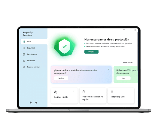 Interfaz de Kaspersky Premium