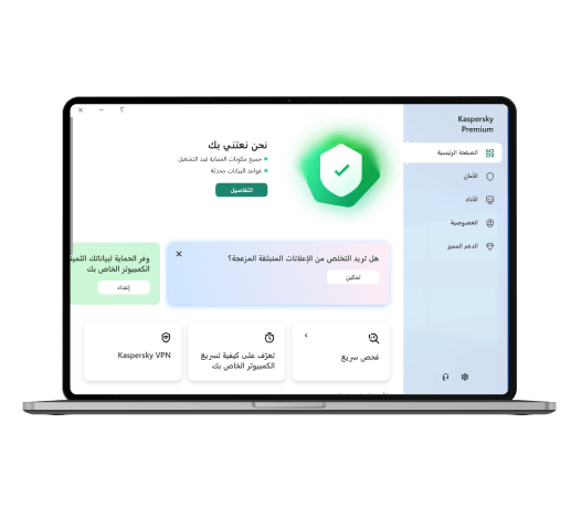 واجهة Kaspersky Premium